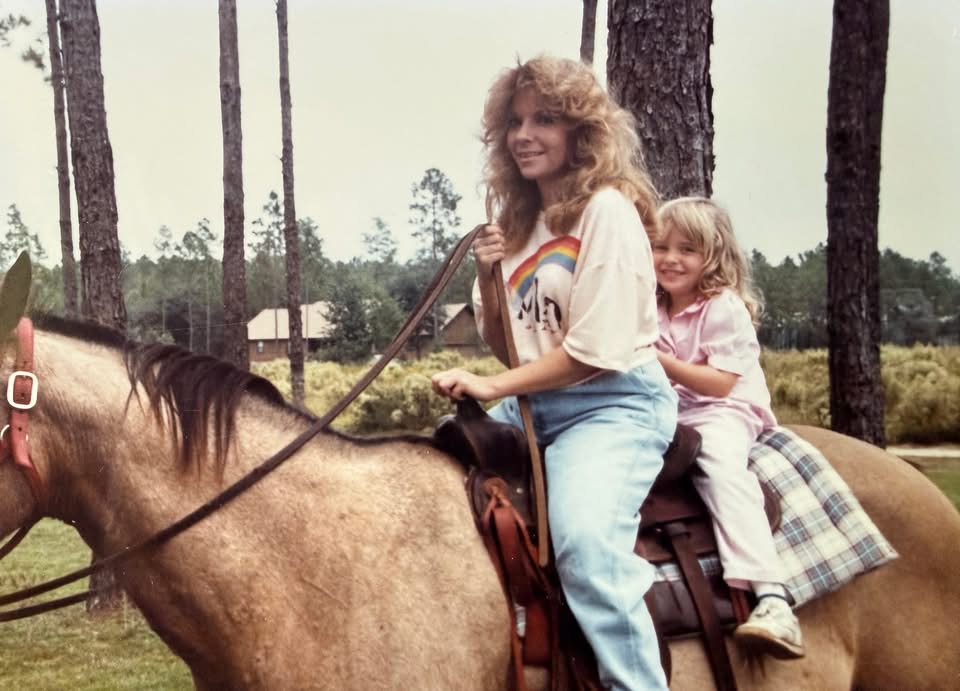 Cynthia Bawkin McKinnon horseback riding